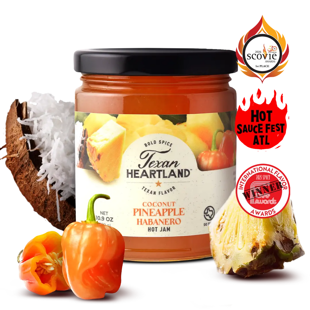 Coconut Pineapple Habanero Hot Jam Texan Heartland
