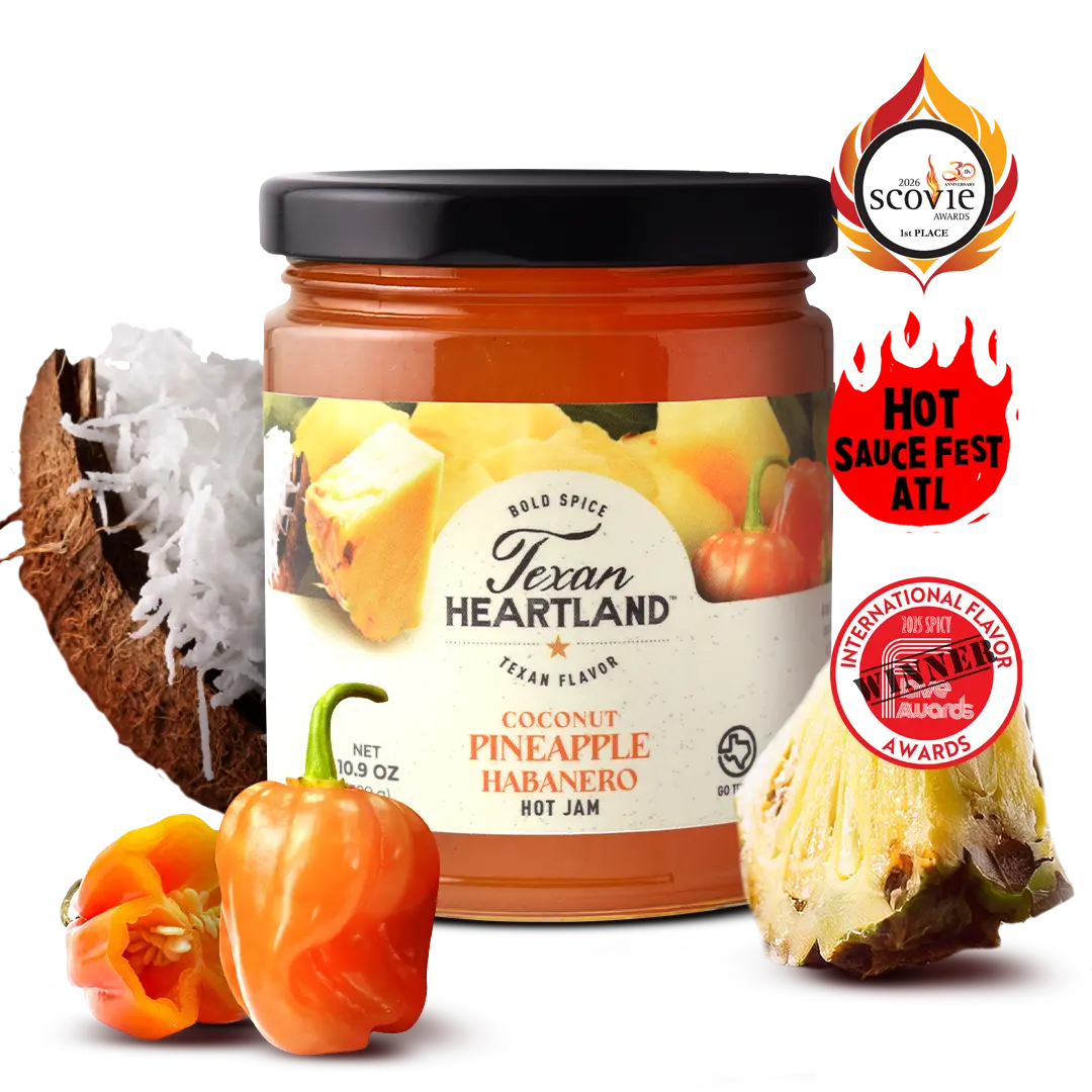 Coconut Pineapple Habanero Hot Jam Texan Heartland