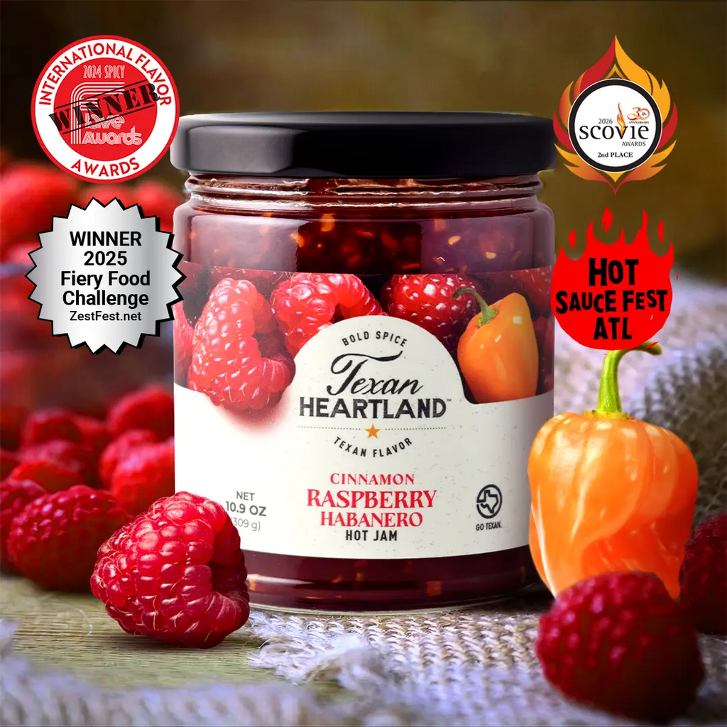 Cinnamon Raspberry Habanero Hot Jam Texan Heartland