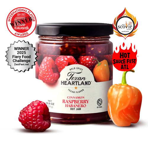 Cinnamon Raspberry Habanero Hot Jam Texan Heartland