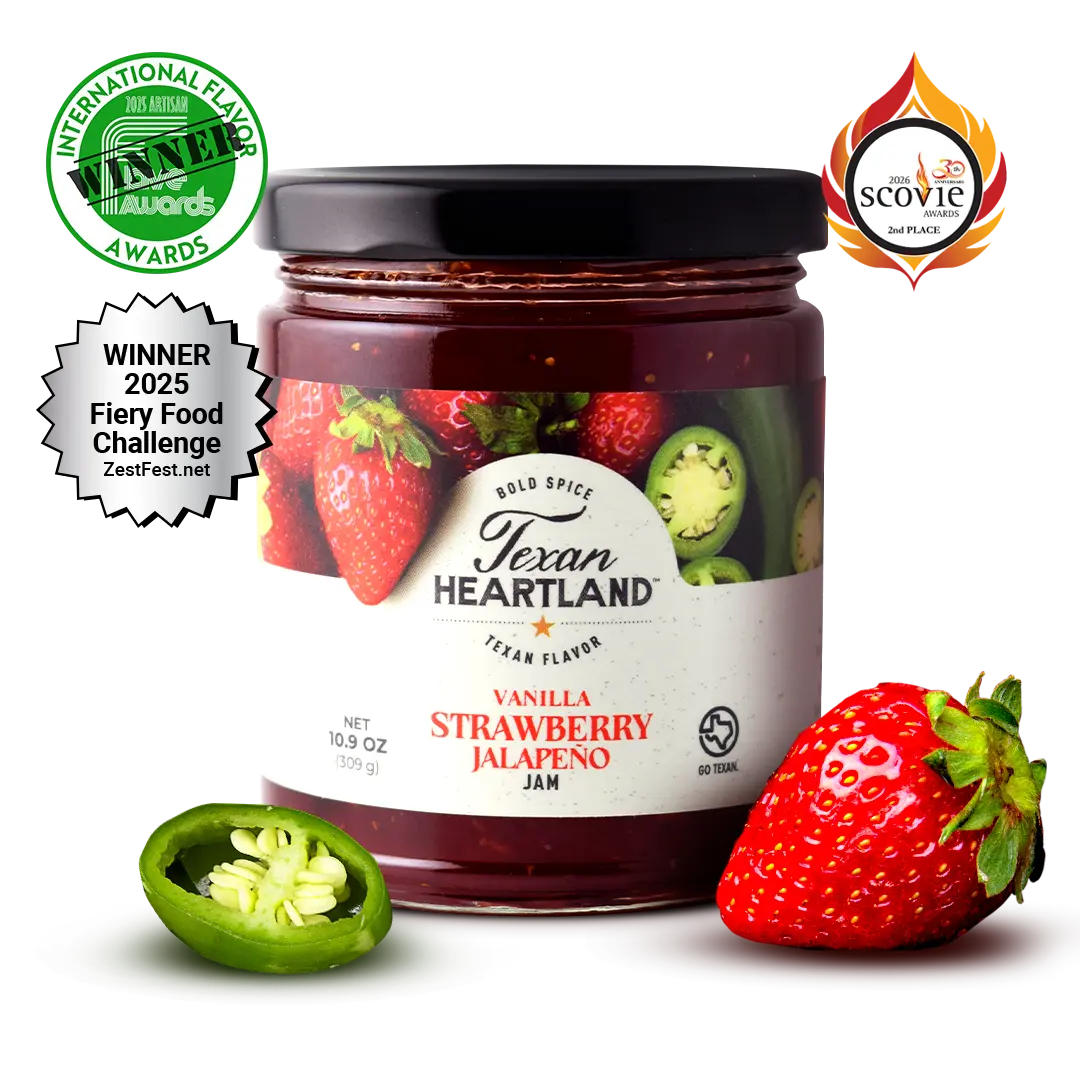 Vanilla Strawberry Jalapeno Jam Texan Heartland